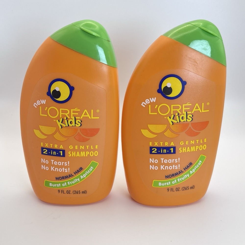 Loreal Kids Fruity Apricot 2-in-1 Hair Shampoo Conditioner (2) Discontinued HTF